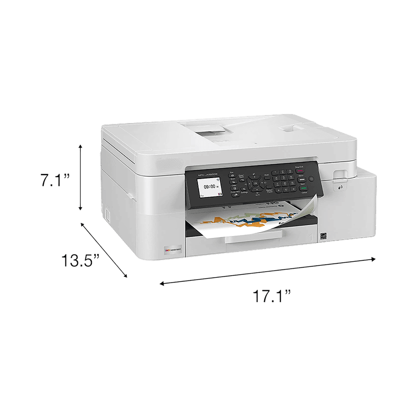 J4355DW Wireless Color Inkjet Printer, All-In-One for home/small office